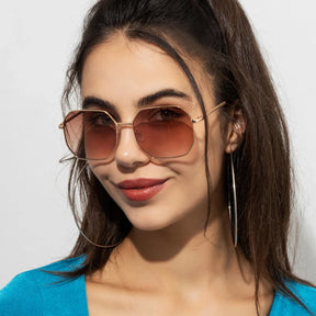 Óculos de Sol Feminino - Hippie Dourado