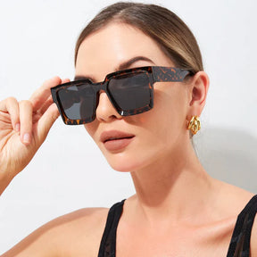 Óculos de Sol Quadrado Luxo Retro
