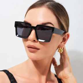 Óculos de Sol Quadrado Luxo Retro